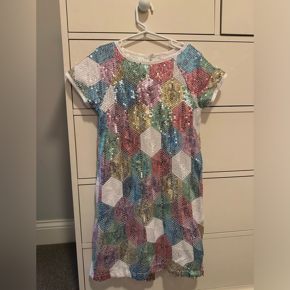 Sequin shift dress with keyhole back closure - Picture 2 of 3